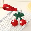 Cherry Leather Keychain Strawberry Bag Pendant Mini Fruit Pendant  Car Accessory