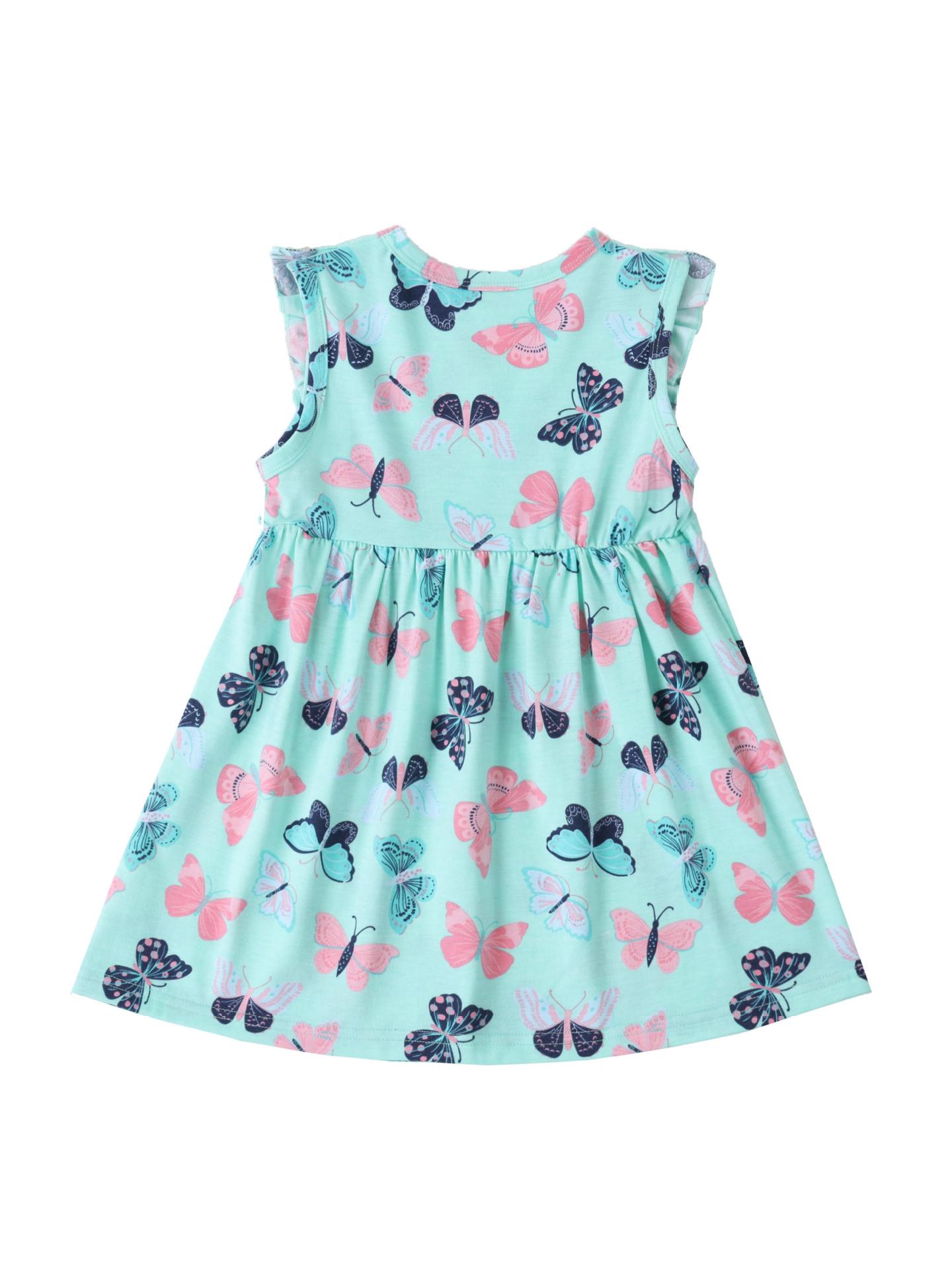 Girls Summer Cartoon Lace Princess Dress - Round Neck 140cm (8Y) озеро синий