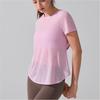 T-shirt da Yoga da Donna Traspirante con Schiena Vuota - Manica Corta Leggera per Danza, Fitness e Corsa