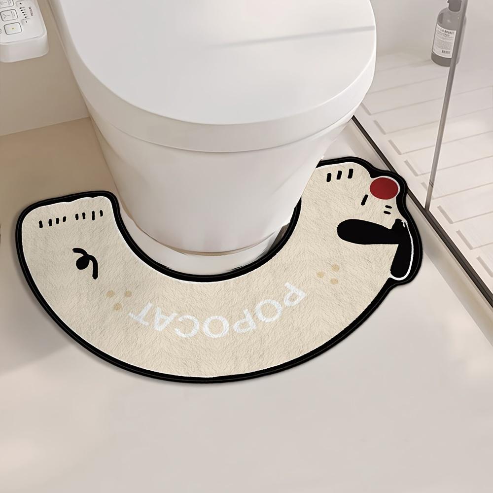 

VIKAMA Diatomaceous Earth Bathroom Floor Mat Surround Shape Toilet Floor Rug Absorbent Non-Slip Mat Anti-Fouling Bathroom Decora 40X65CM