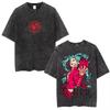 Sommer-Heißverkauf Gewaschenes Vintage Anime Die Sieben Todsünden T-Shirt Unisex Mode-T-Shirt Y2k Gothic Baumwolle Übergroßes T-Shirt