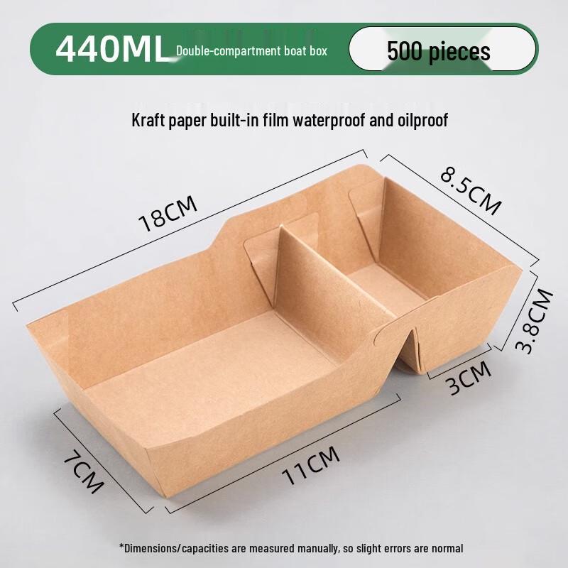 

Disposable Kraft Paper Takeaway Boat Boxes