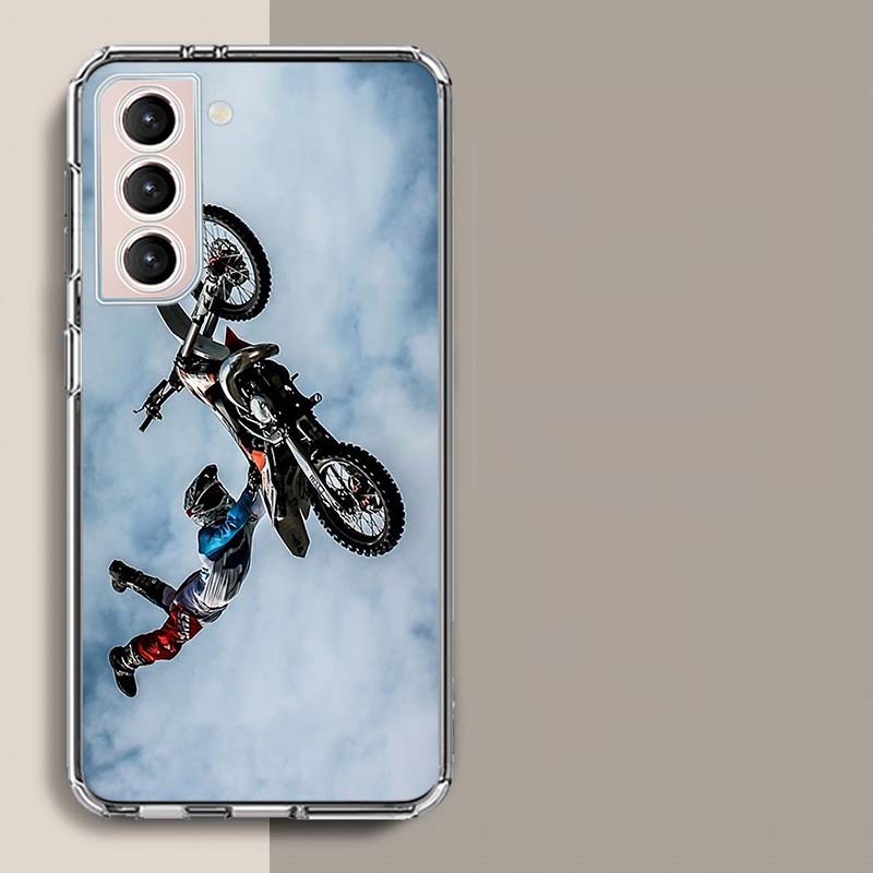 Moto Cross Motorcycle Sports Phone Case For Galaxy A14 A24 A34 A54 Samsung A02S A12 A22 A32 A42 A52 A72 A13 A33 A53 5G A03 A03S