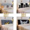 Elastic Bed Head Cover Cartoon Dustproof Bedside Cover Skin-friendly Feel Cat Pattern Bed Back Dust Protector Cover for 1.5m Bed