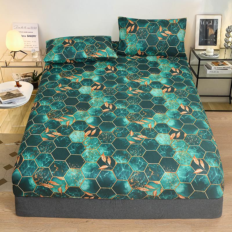 

Мягкая простыня на резинке, регулируемый наматрасник 90X200 см с принтом, простыни для двуспальной кровати (Нет наволочки) 90x200x25cm 1pc