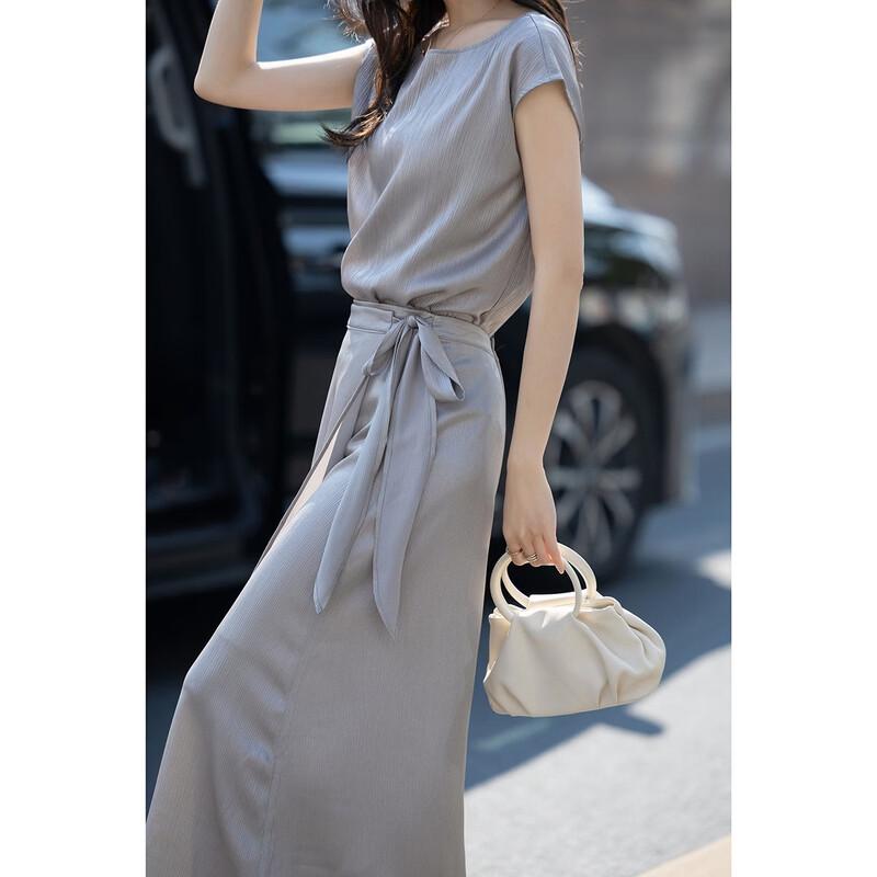 Women's Minimalist Summer Flutter Sleeve Top & Skirt Set