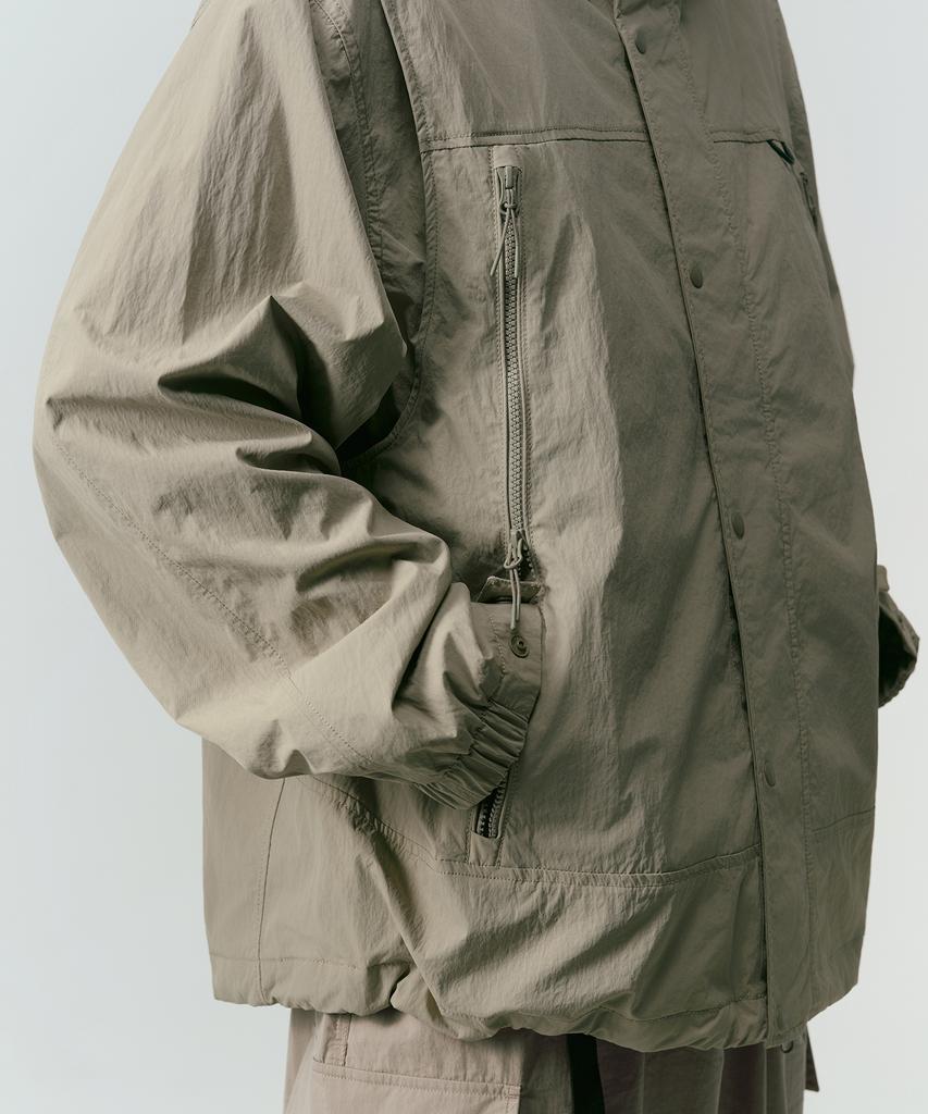 Musinsa Standard [City Leisure] Detachable Sleeve Windbreaker Jacket [Grayish Beige]