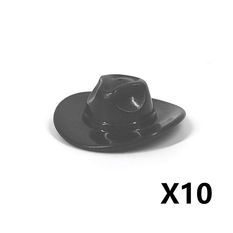 MOC Armes Médiévales Accessoire Briques Soldat Figurine Chapeau de Cow-boy Fusil de Chasse Arbalète Lance Armure Casque Masque Brique Jouet