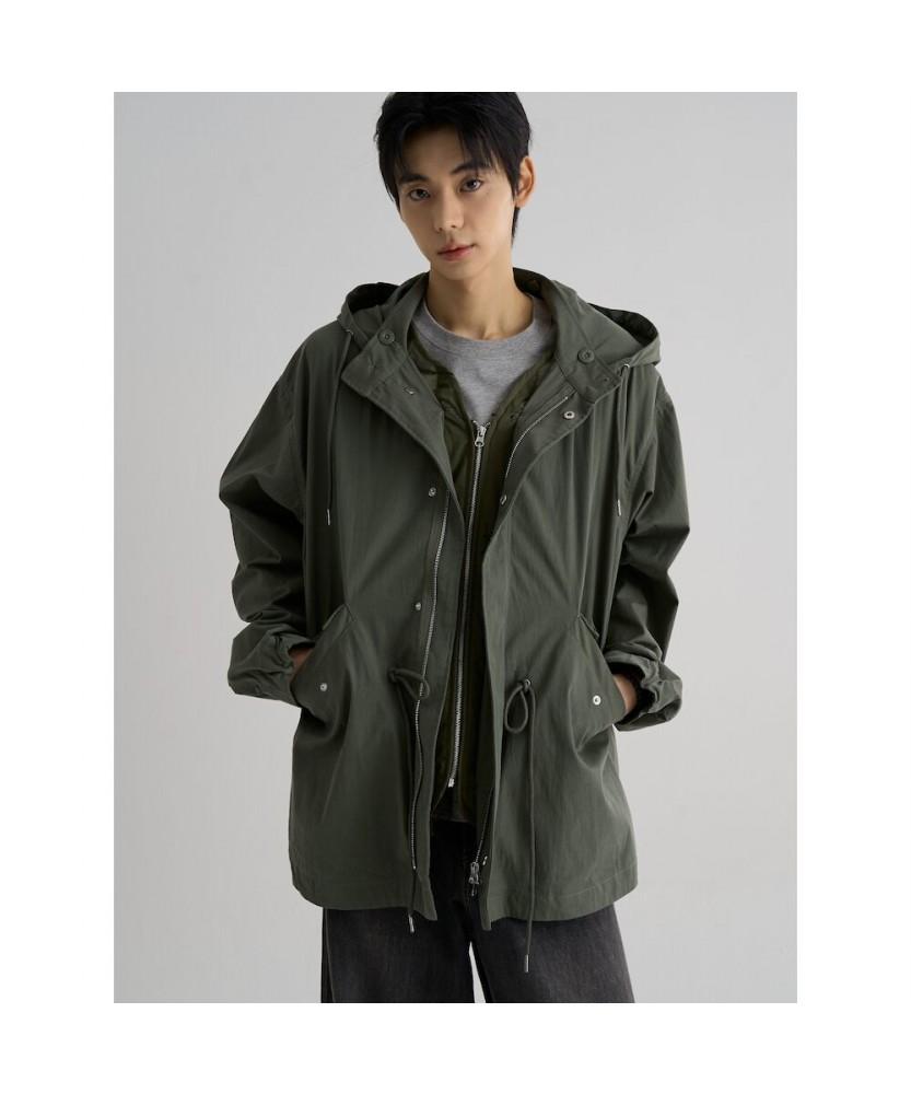 8Seconds Detachable Fishtail Hooded Short Jacket Khaki