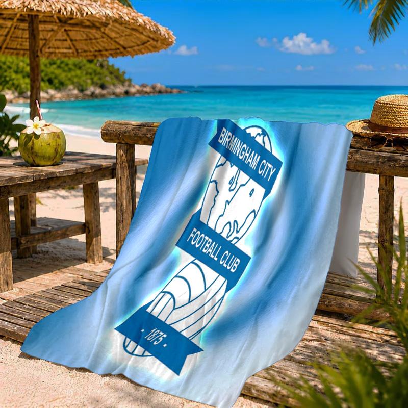 Birmingham Football Club Beach Towel Microfiber Beach Towel, Lightweight and Quick-Dry, for Summer Travel, Swimming Pool Fan Birthday Gift