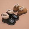 Korean Version Suede Winter Children's Shoes Big Children's Martin Boots Girls' Fur Short Boots Girls' Suede Boots for Warmth