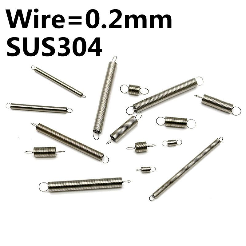 10PCS  Wire 0.2mm Length 5-50mm Stainless Steel  Mini Spring  DIY Mechanical Samll  Tension Spring TENSION SPRING