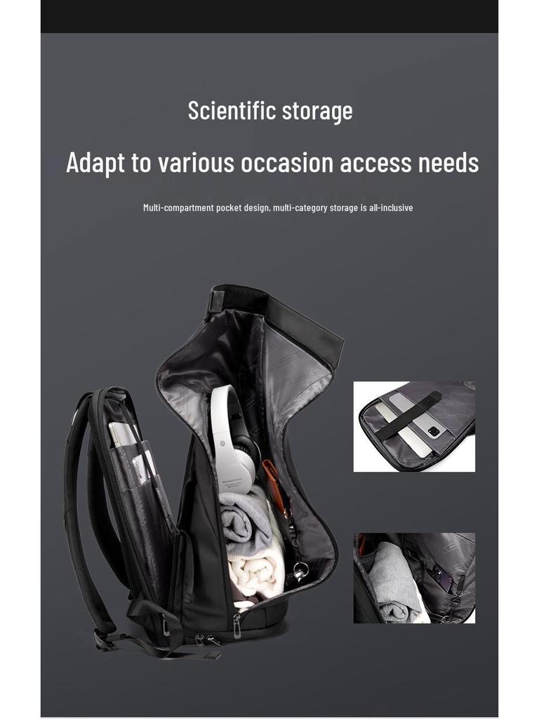 Men's Fashion Large Capacity Laptop Backpack - Casual College Student & Business Bookbag