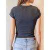 2025 Sexy Eagle Print T-Shirt Short Sleeve Summer New round Neck Retro Short Slim Fit Slimming Top Women