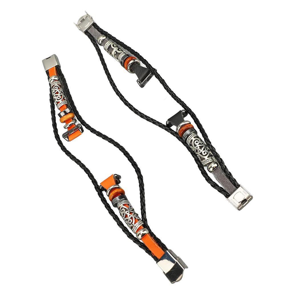 2 ks Etnický náhradní řemínek k hodinkám Retro DIY Smart Watch Band Rychloupínací pásek pro Band 9/8