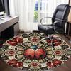 1pc Ladybug Mandala Office Round Area Rug, Under Office Chairs Bedroom Living Room Home Decor, Room Deco, Available In Various Sizes