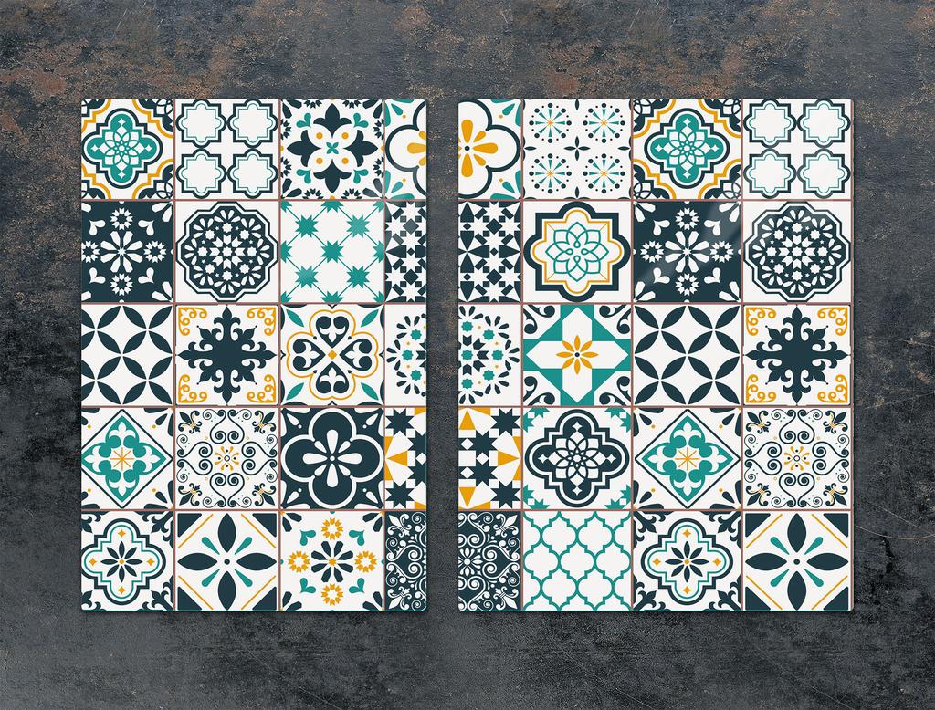 GLAS-SCHUTZPLATTE TISCHPLATTE 75x52 MOSAIK