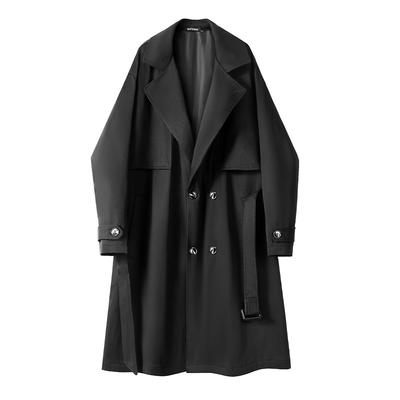Medium and Long Trench Coat Men's Autumn and Winter Korean Version Trendy Versatile Loose High-end Jacket Men