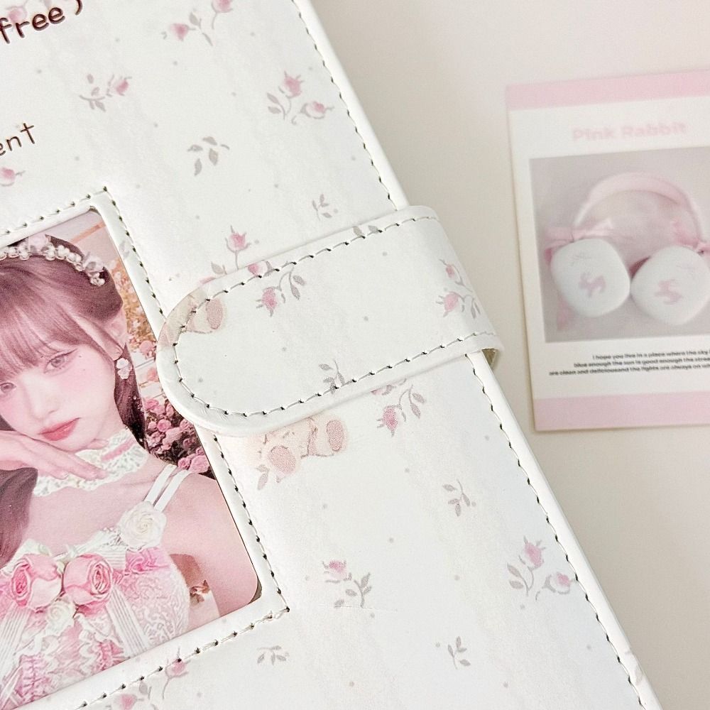 1pc Loose-leaf Photo Card Binder PU Collectibles Booklet  for Polaroid & Idol Cards