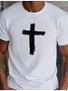 Unisexs Tshirt Short Sleeve Round Neck Casual Oneck Top Cross Office Wear Gift Yearround Shirt For Daily Wear Church Events