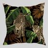 New Green Plant Tiger Pillowcase American Geometric Peach Leather Velvet Printed Home Pillow Sofa Bedside Cushion Cover