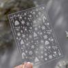 Tomoni Shell Light Winter Snowflake Sweater Nail Stickers - Translucent Christmas Nail Art Decals