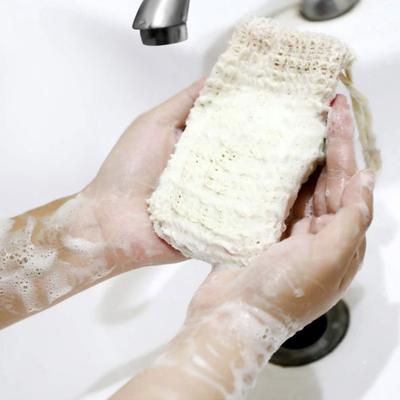 3Pcs Soap Exfoliating Bag Skin-friendly Refresh Skin Bath Accessory Body Scrubber Natural Loofah Pouch for Home
