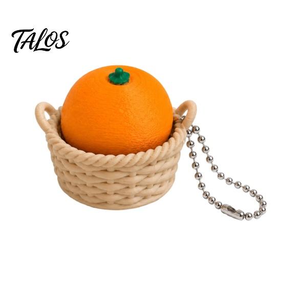 Unique Bag Decoration 3D Printed Fruit Fidget Clicker Toy with Mechanical Press, Stress Relief Keychain, Cute Vegetable Charms Sensory for Teens