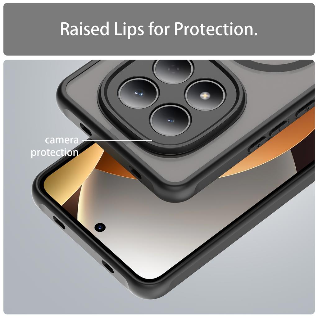 Frosted Shield Shockproof Case For Xiaomi Poco M8Pro Redmi Note 15 Pro 4G Plus 5G Magnetic Wireless Charging TPU Plastic Cover