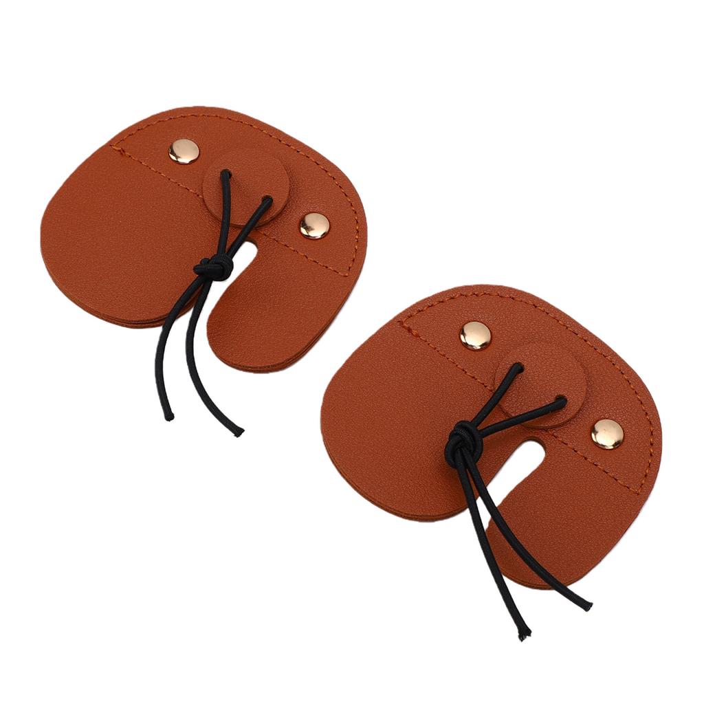 2 pièces Gant de protection pour doigts en cuir PU pour arc recurve Équipement de pratique de tir à l'arc pour arc recurve