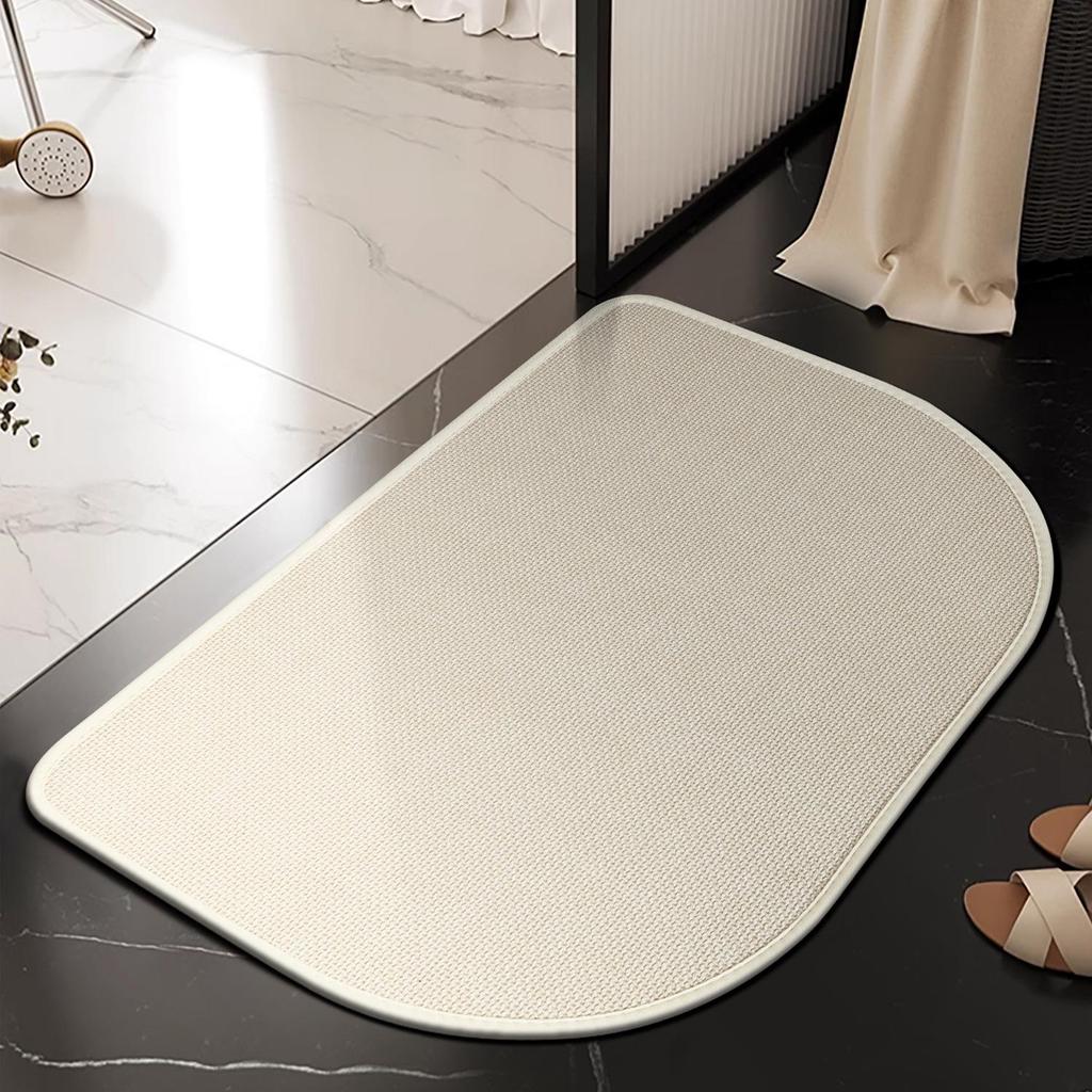 Absorbent Non-Slip Bathroom Mat - Quick-Drying Toilet & Washroom Entrance Rug
