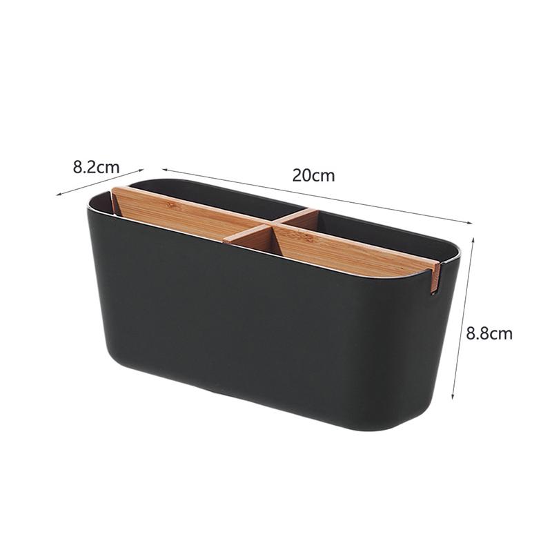 

Bamboo Electric Toothbrush Holder with Removable Tray Makeup Brush Organizer Bathroom Storage Box for Bathroom Organizer