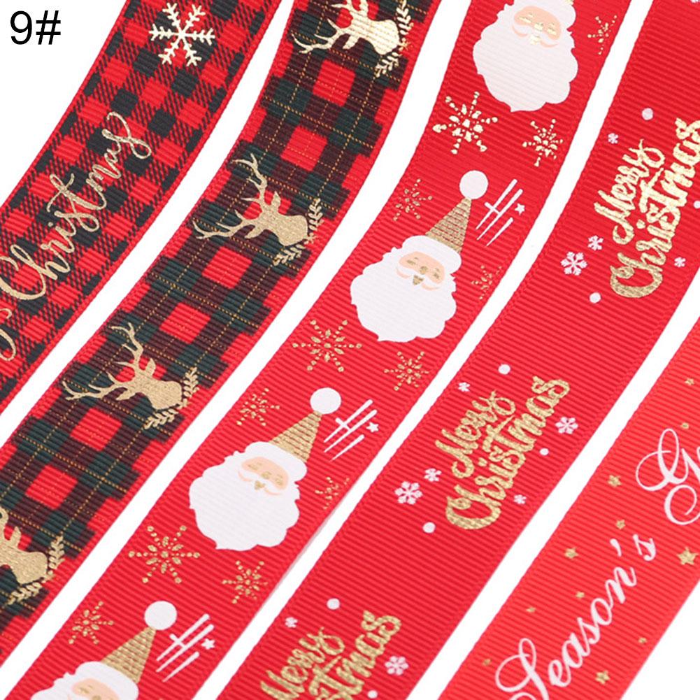 5 Meter 10mm Julgran Snöflinga Mönster Förpackningsband Juldekor