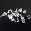 50pcs Invisible Plastic Earrings Blank Pins Stud Tiny Head Findings Back Post Earnuts Pad Nickel