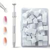 Stainless Steel Nail Art Tools Mini Sponges Grippers for Professional Makeup and Nail Trimming