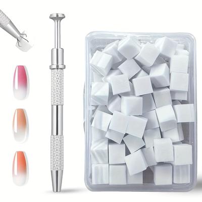 Stainless Steel Nail Art Tools Mini Sponges Grippers for Professional Makeup and Nail Trimming