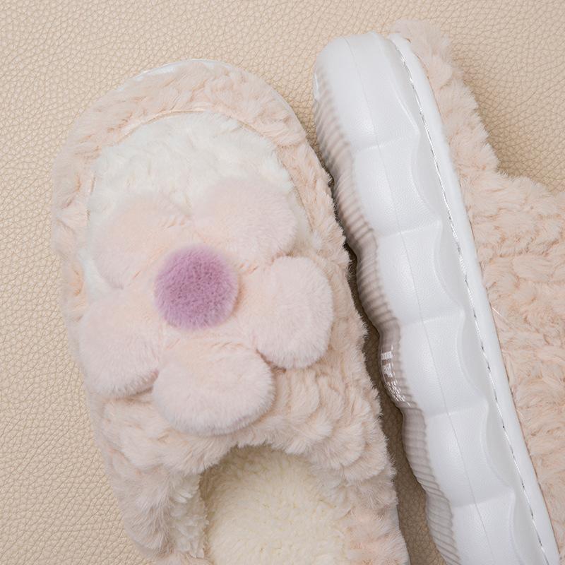 Cotton Slippers for Home Use In Winter, Indoor Warm and Non-slip Home In Spring and Autumn, Winter Couple Plush