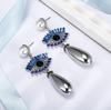 Devil's Eye Drip Oil Alloy Earrings: Trendsetting European & American Street Style