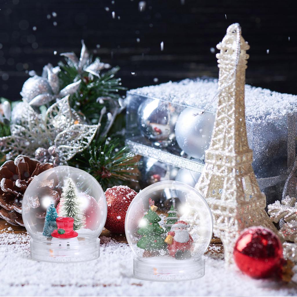 Empty Christmas Snow Globe Transparent Water Balloon Globe With Lid Clear Cookie Container Home Storage Empty Multi-Functional