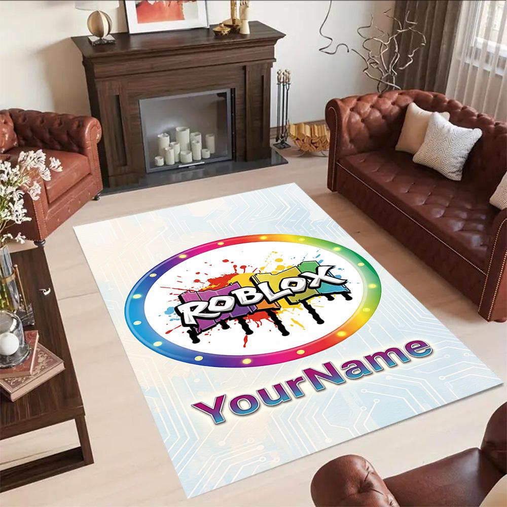 Roblox 400 Personalized Text Carpet Design for Bedrooms Hallway Game Room Foyer Antislip Carpet Decorate Offices Perfect Gift for Women/Men
