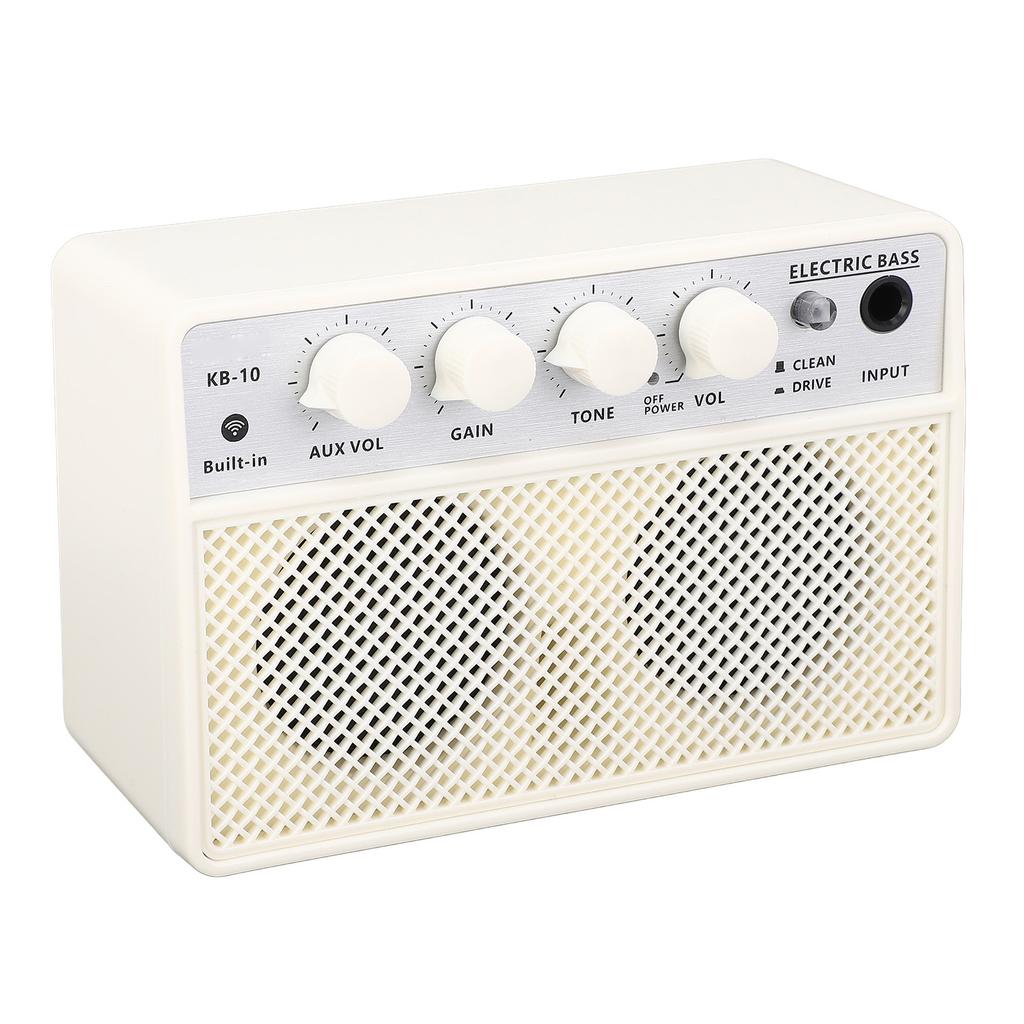 BT Bass Speaker Dual Channel Portable Rechargeable Electric Bass Amplifier 10W DC5V 1A