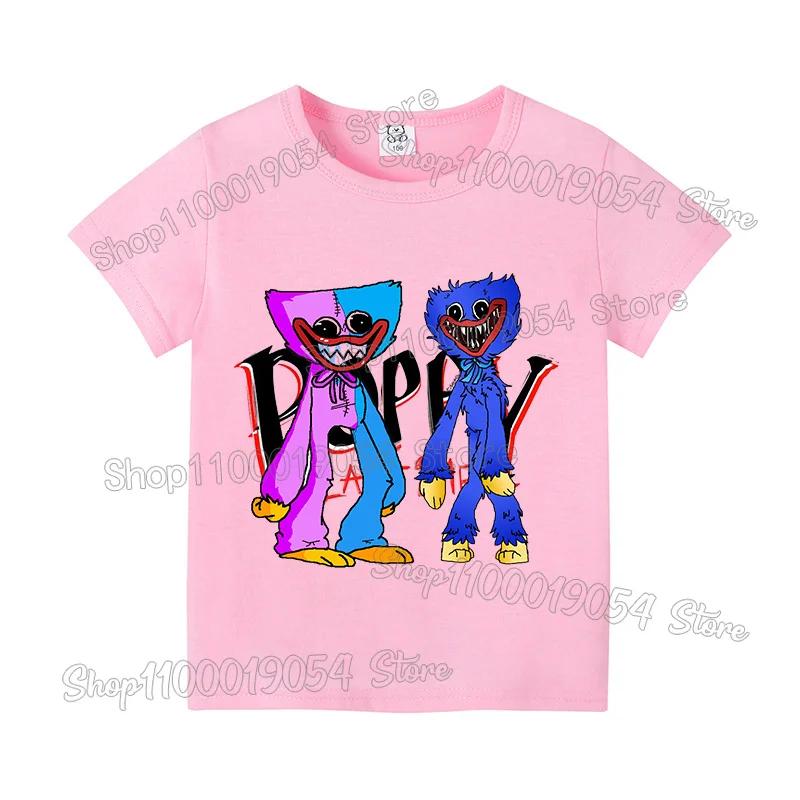 Game Pop-py Playing Time Children T Shirt W-Huggy Girl Boy Short Sleeve Tee Shirt Cartoon Baby Clothes Kids Summer Cotton Tops