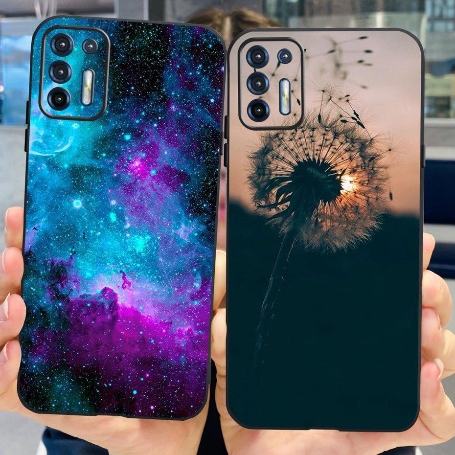 För Motorola Moto G9 Plus Fodral Mode Design Mjukt TPU-skydd För Motorola Moto G9 Power MOTO G9Plus Svart Silikonstötfångare