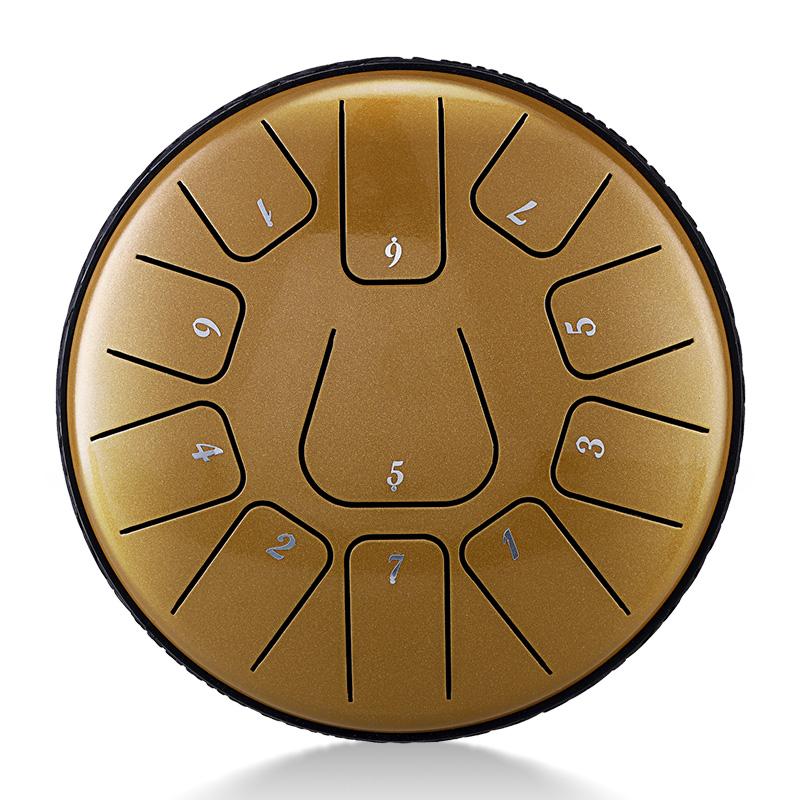 Steel Tongue Drum 6 Inch 11 Notes D Tones Glucophone Ethereal Drum Music Drum Tongue Drum Percussion Instrument