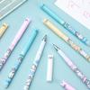 4Pcs Mixed Random Cartoon Erasable High-visibility Neutral Pens, Easy-to-wipe Erasable Pens for Students' Stationery