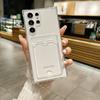 Card Holder Wallet Clear Case For Samsung Galaxy S24 S23 S22 S21 Ultra Plus S20 FE A55 A35 A25 A15 A54 A34 A14 Silicone Cover