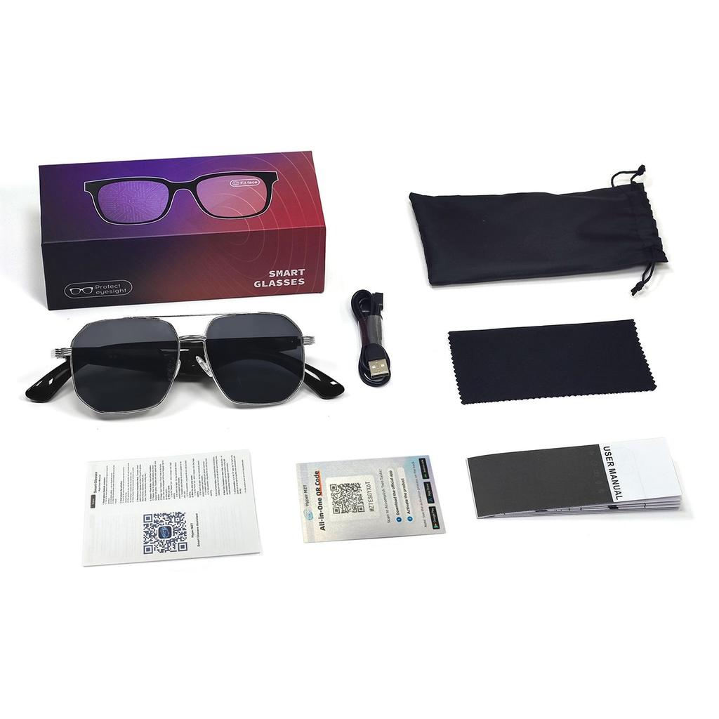 GY300 AI Translation Bluetooth Glasses: Real-time Translation In 100+ Languages, Music Streaming, Call Functionality, Smart Glasses