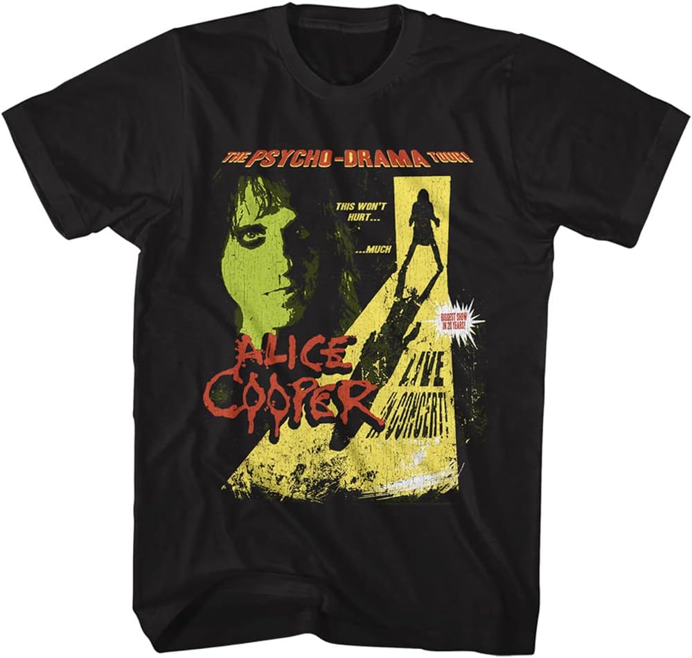 Alice Cooper Psycho Drama Tour Black T-Shirt M S