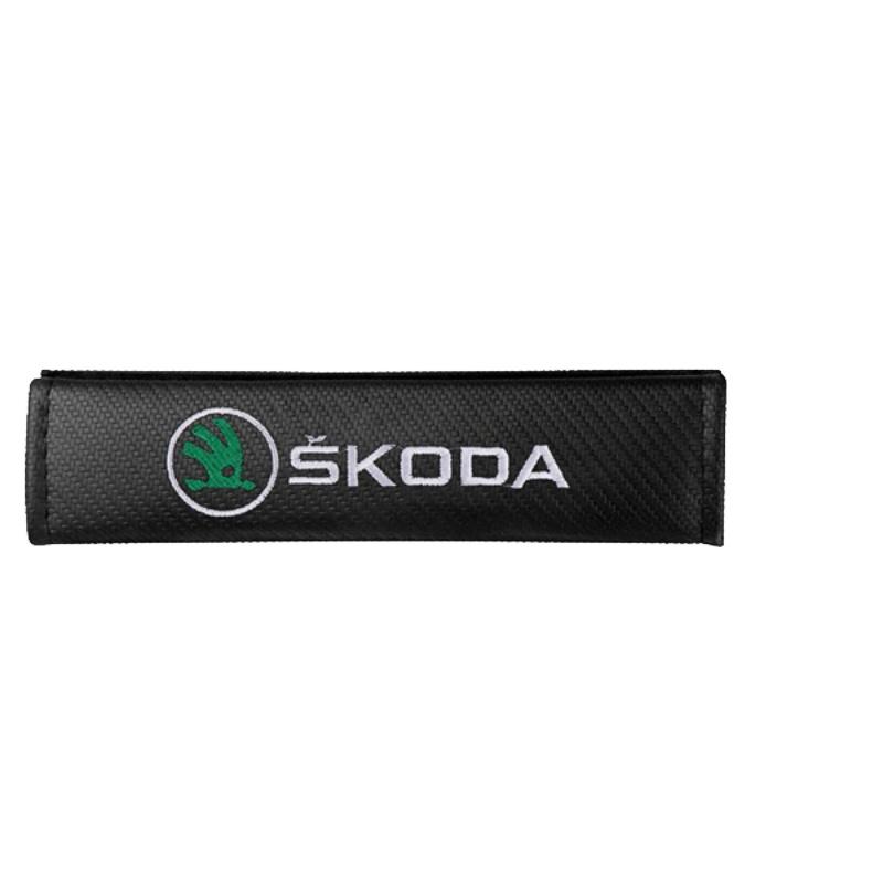 1/2pc Car Seat Belt Cover Shoulder Guard Strap Pad Cushion for Skoda Rapid Fabia 1 2 Karop Roomster Yeti Superb Octavia A7 A5 A4