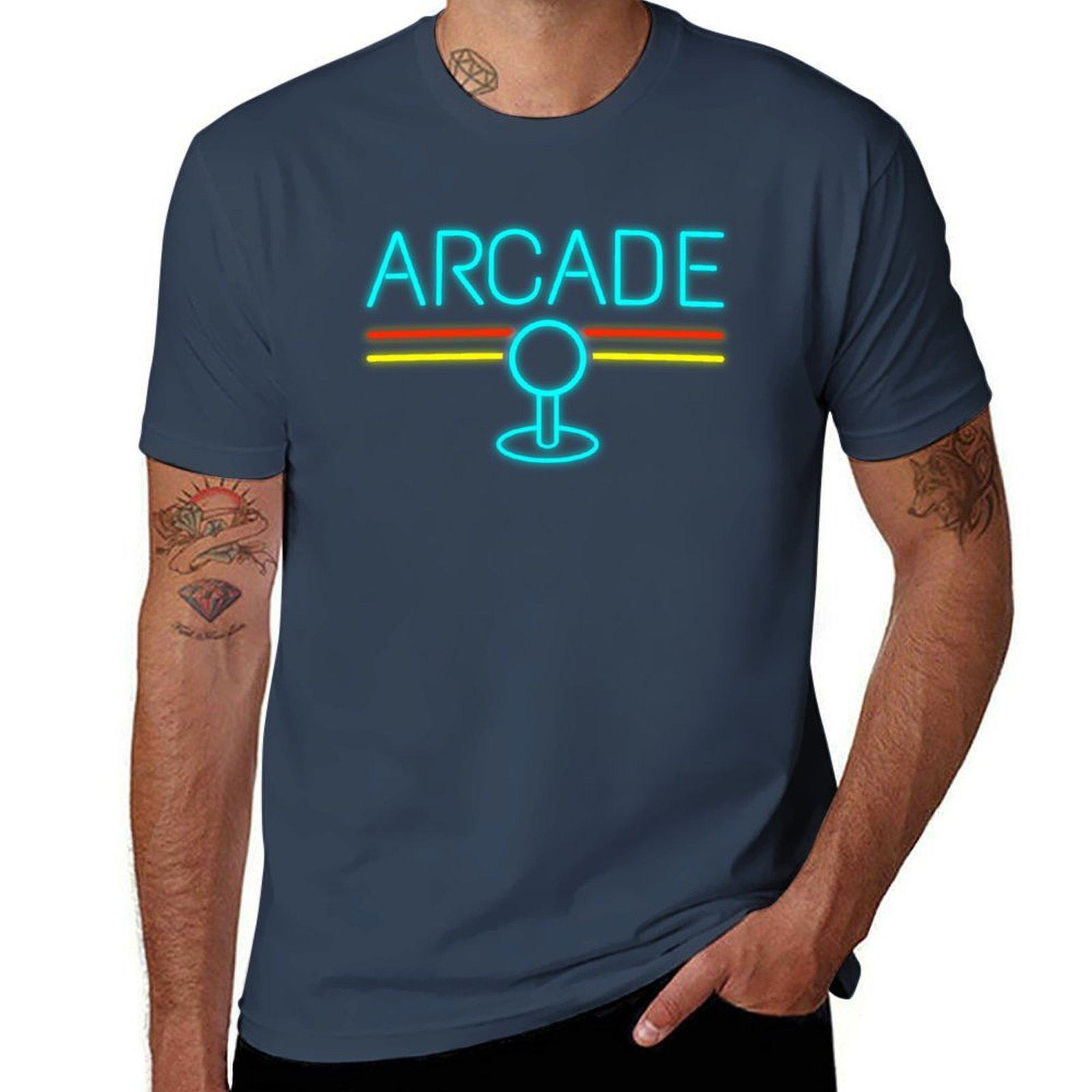 Neon Arcade Gaming TShirt black cotton tshirt plain for Unisex package cotton t shirts Unisex 100 TShirt S